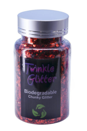80350 - biodegradable fine glitter -  55 gms - Red