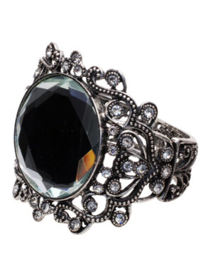81434 - Burnished Silver Mirror Hinged Bracelet