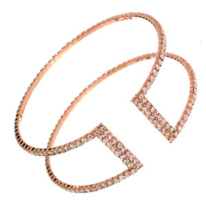 82484 - Adjustable Rhinestone Memory Wire Bracelet