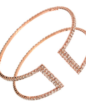 82484 - Adjustable Rhinestone Memory Wire Bracelet