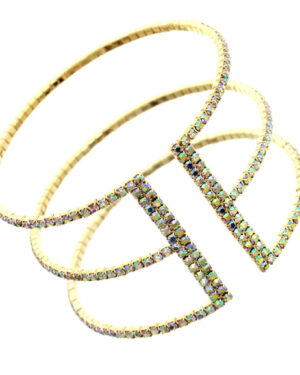 82485 - 3 Row Rhinestone Cuff