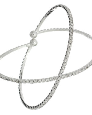82486 - X-Shaped Rhinestone Cuff