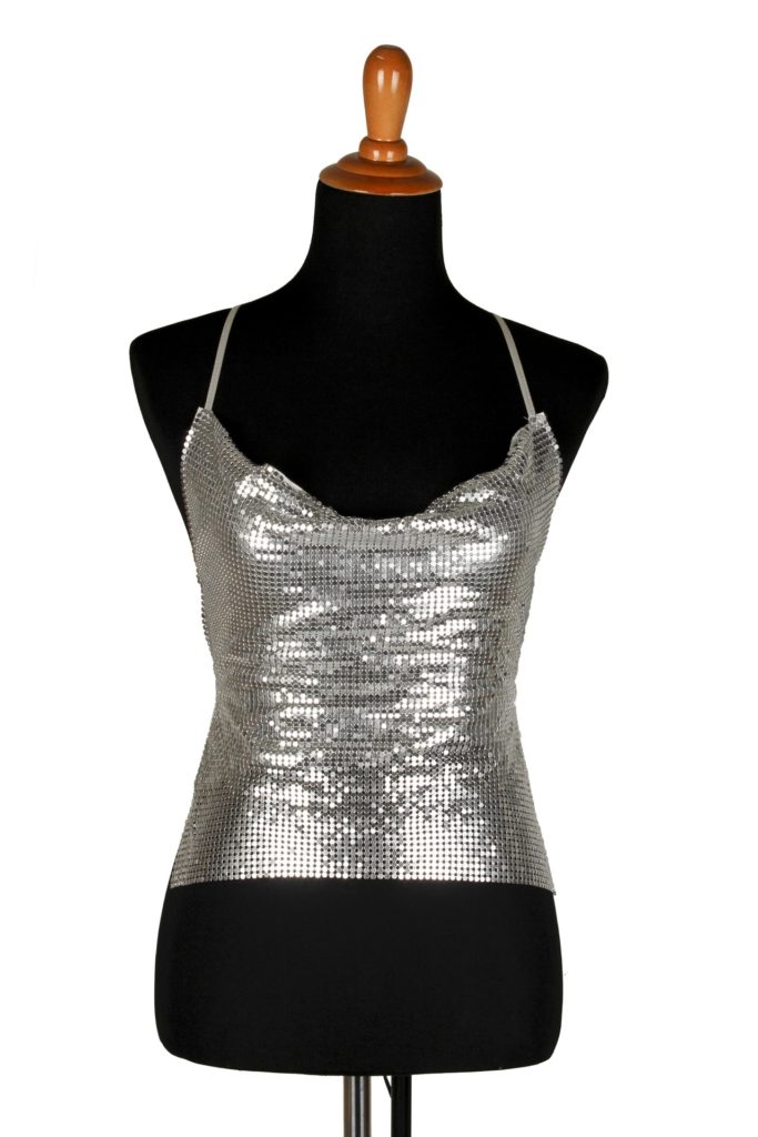 8253 - Metal Mesh Halter Top with Lining - Image 8