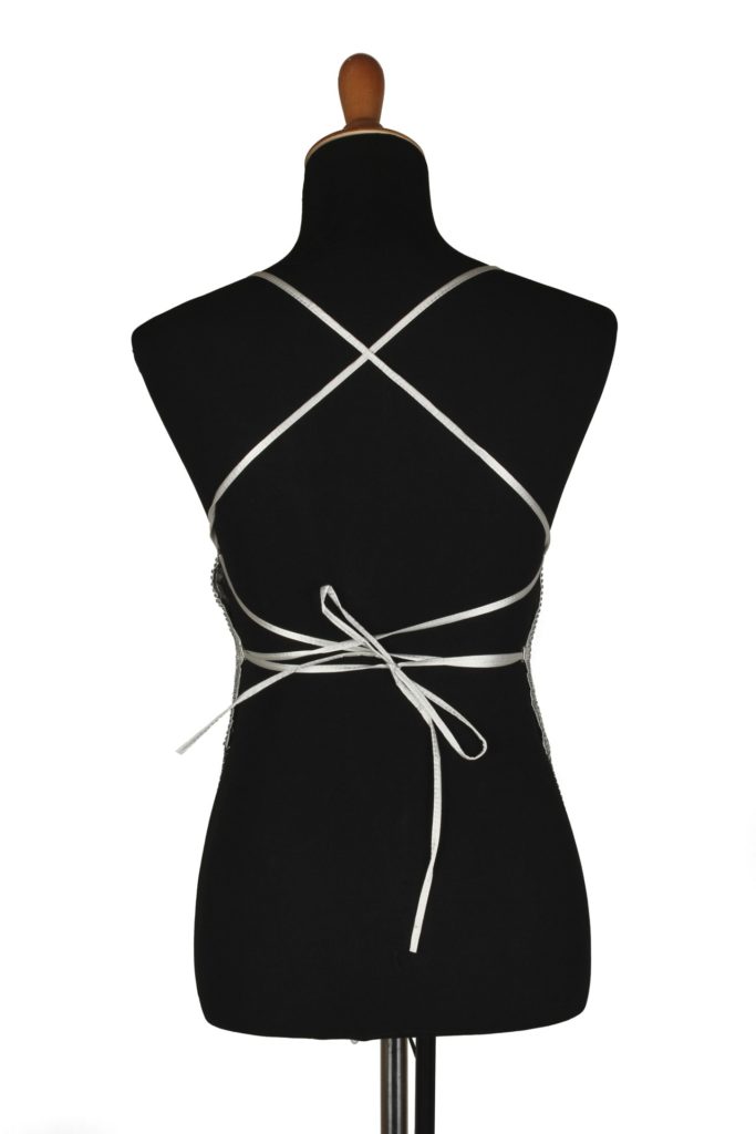 8253 - Metal Mesh Halter Top with Lining - Image 9
