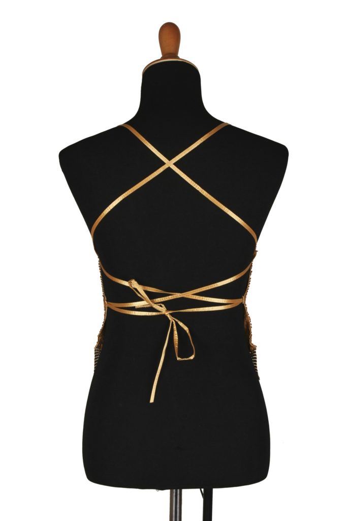 8253 - Metal Mesh Halter Top with Lining - Image 4