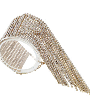 82735 - G Rhinestone Fringe Evening BCLT CR Gold