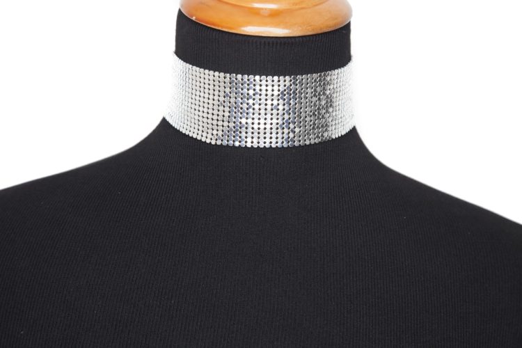 8275 - Metal Mesh Choker - Image 2