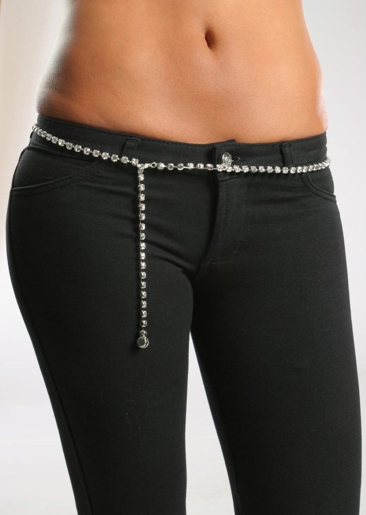 8308 - Belly chain rhinestone - silver - Image 4