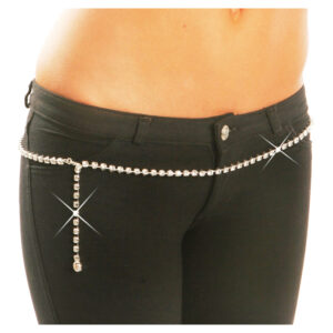 8308 - Belly chain rhinestone - silver