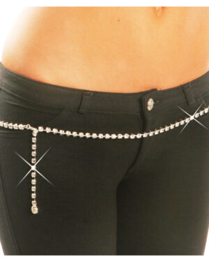 8308 - Belly chain rhinestone - silver