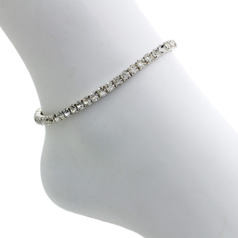 8321 - Rhinestone Stretchy Anklet - 1 Row - Image 2