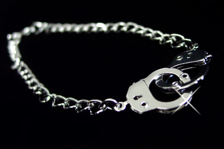 8337 - Anklet - Handcuff -Silver - Image 3