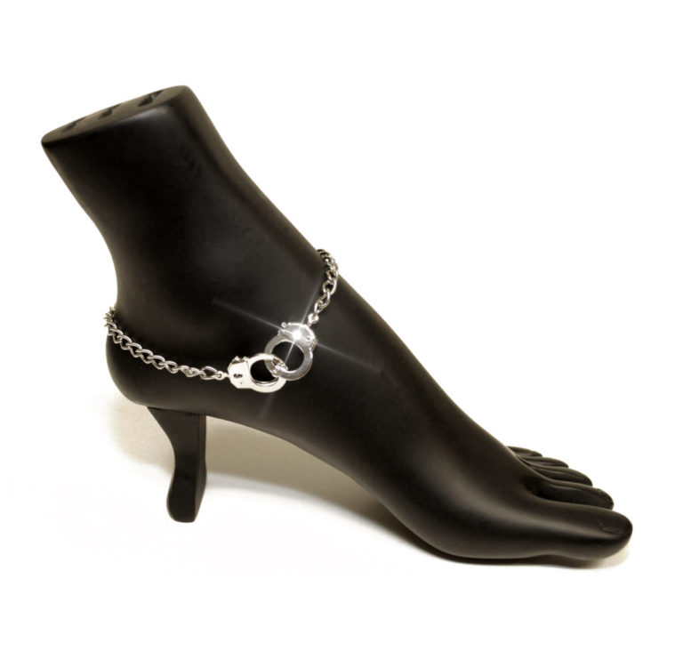 8337 - Anklet - Handcuff -Silver