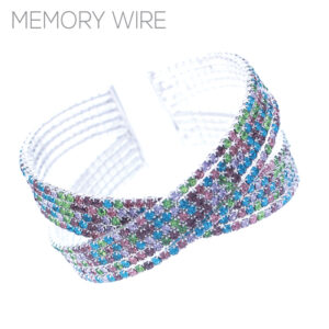 83486 - GLD Rhinestone 5 Row Crossover Wire