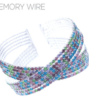 83486 - GLD Rhinestone 5 Row Crossover Wire