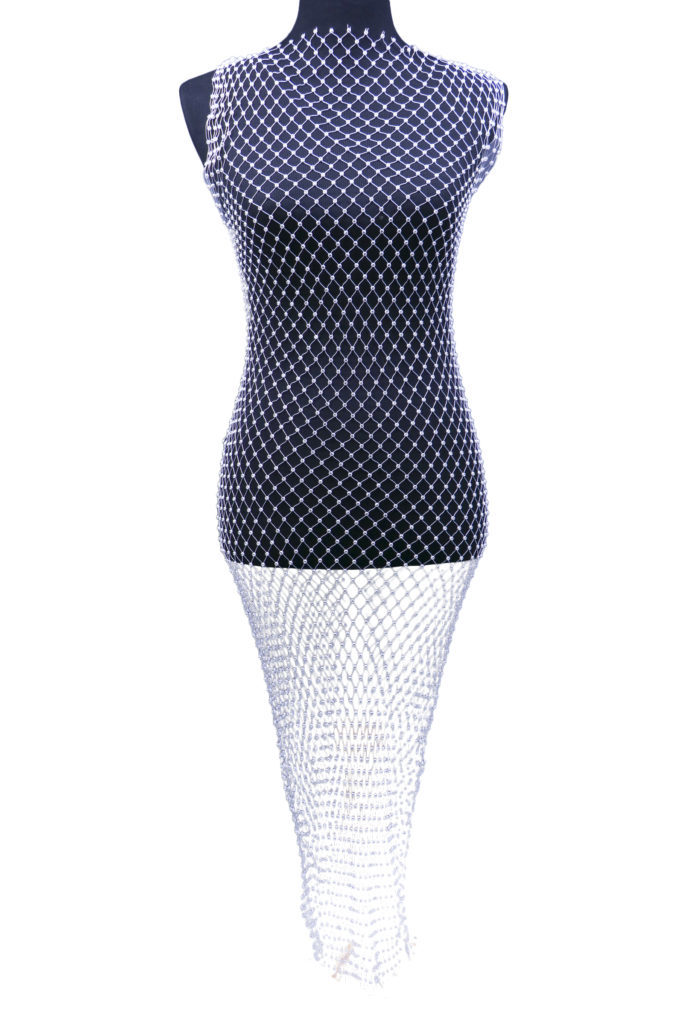8355 - Rhinestone Crochet Dress - Image 19