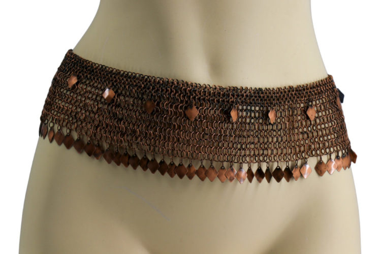 8391 - Chainmail Small Ring Belt with Coins - Image 3
