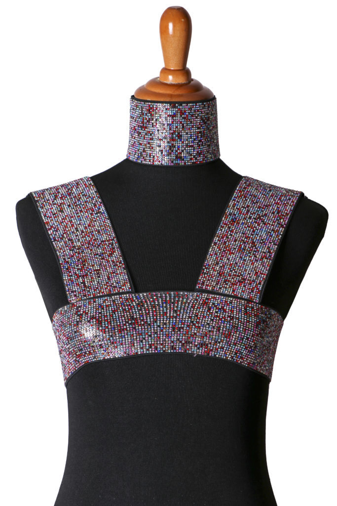 8420 - Rhinestone Halter Top with Choker - Image 8