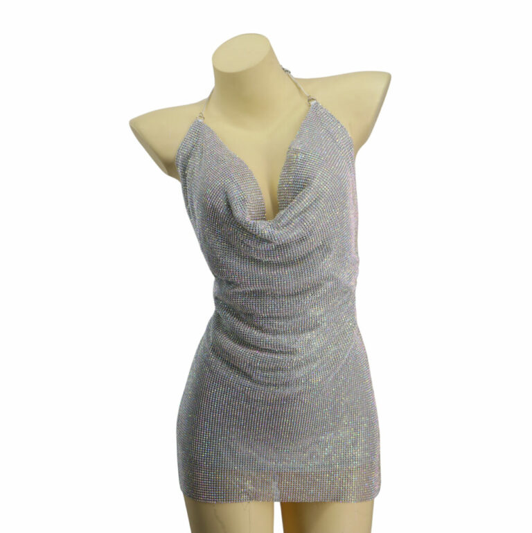 8457 - Long Rhinestone Dress - Image 30