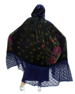 8482 - Beaded Velvet Victorian Peacock Cape