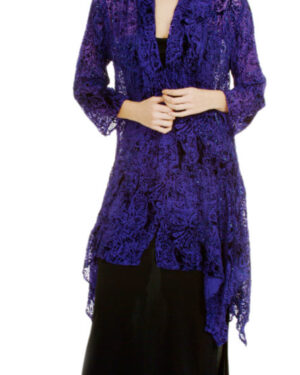 8522 - Crinkle Beaded Duster - Purple