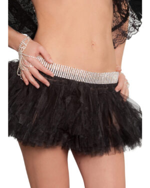 8617 - Crystal Belt 7 Row with Buckle - Silver