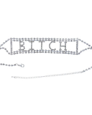 8709 - Rhinestone Choker - 'Bitch'