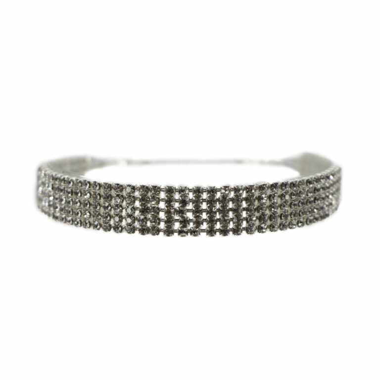 8715 - 5 Row Rhinestone Choker - Image 2