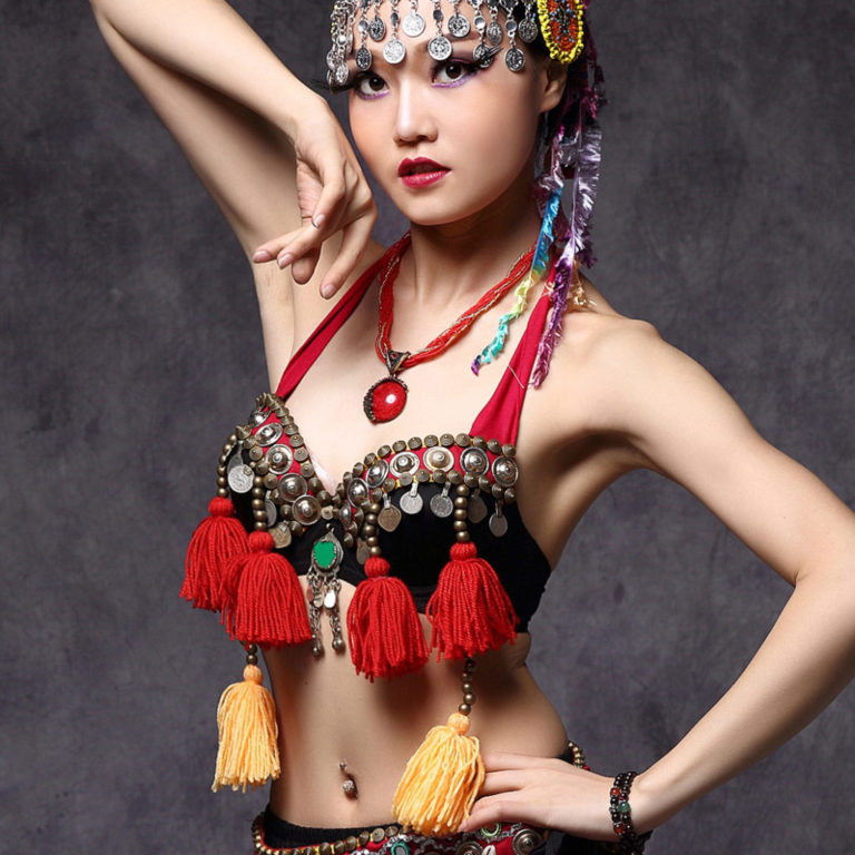 ATSW1085 - Tribal Coin Top with Tassels - Image 2
