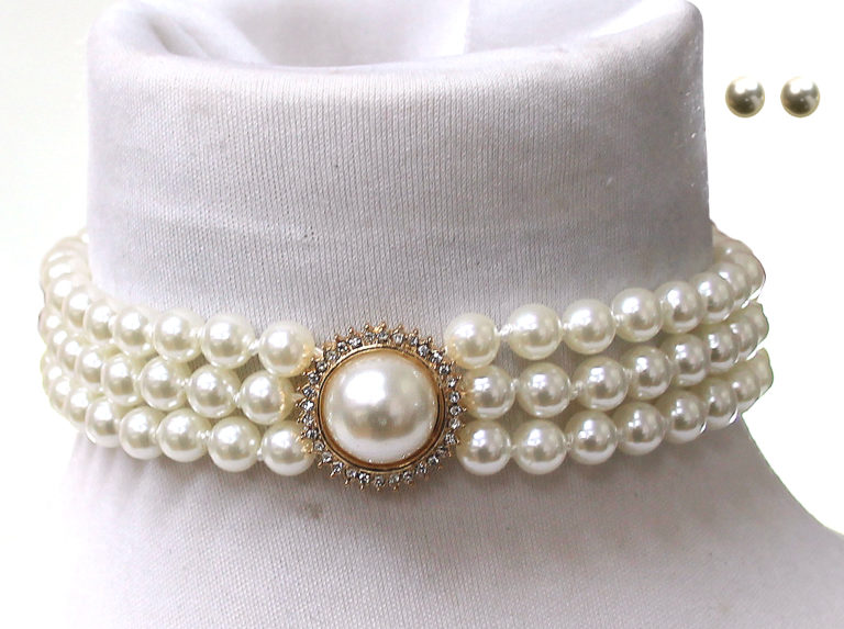 CNE1318 - Set, Pearl Choker - Image 2
