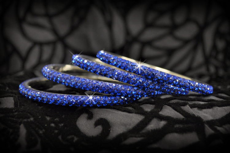 CT125 - Rhinestone Bangle - 3 Rows - Image 10