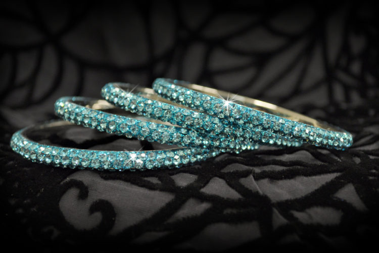 CT125 - Rhinestone Bangle - 3 Rows - Image 11