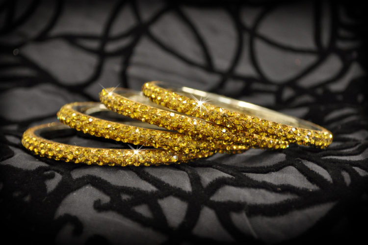 CT125 - Rhinestone Bangle - 3 Rows - Image 13