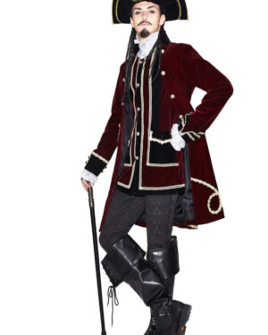 CT95 - Two-piece Red Pirate Set: Jacket and Vest