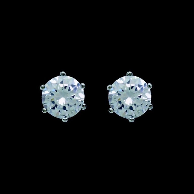E304 - Round CZ Stud - Image 2