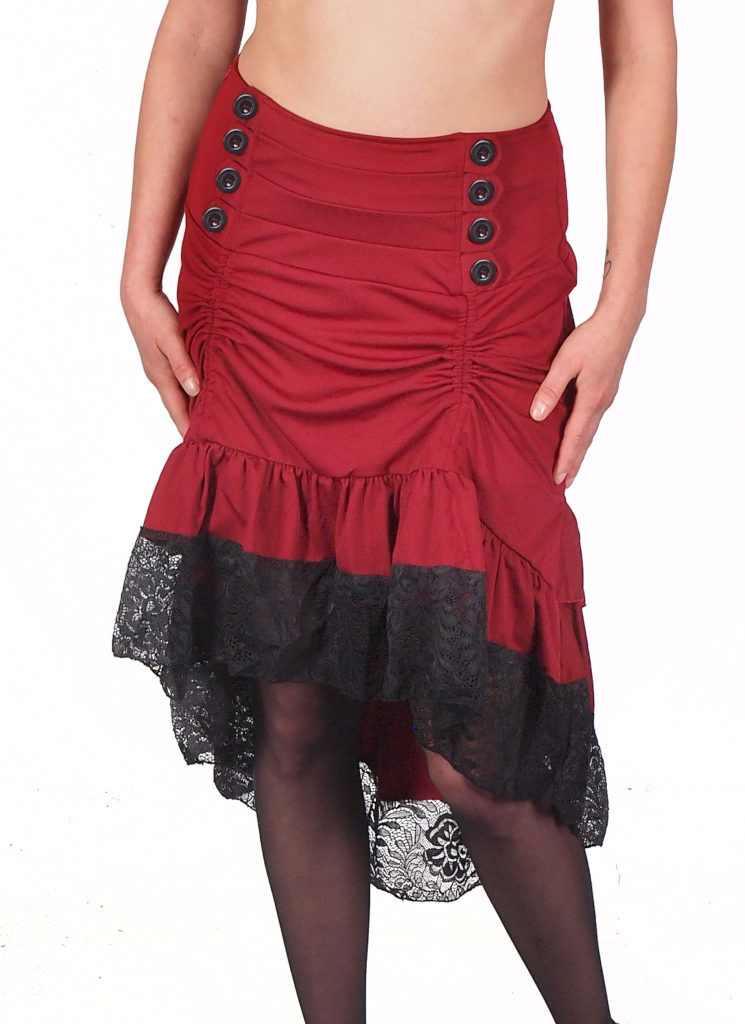 GC31706 - Gothic Black Ruffle Skirt - Image 3