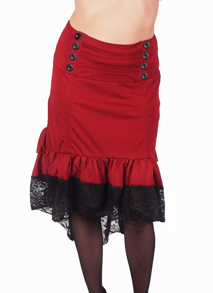 GC31706 - Gothic Black Ruffle Skirt - Image 2