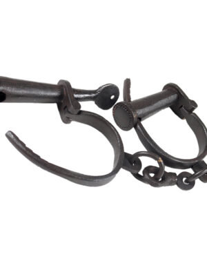 IR8011 - Antique Iron Hand Cuffs size: 12"