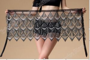 J3 - Sequin hip scarf - Beige