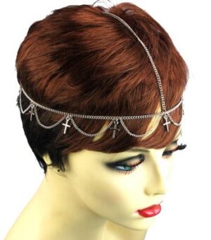 JYH1005SIL - Cross Head Chain - Silver