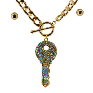 KS3013 - Necklace Set with Key Pendant