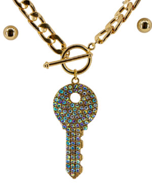 KS3013 - Necklace Set with Key Pendant