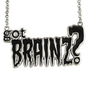 LC1398 - Got Brainz Gray Necklace