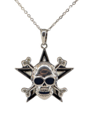 LC306 - Star with Skull and Crossbones - Silver