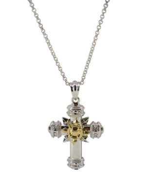 LC414 - Cross with 4 Arrows - Silver