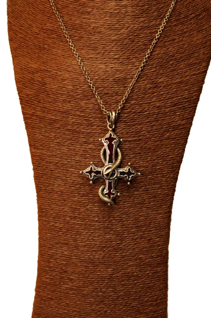 LC443 - Celtic cross with snake coiled around cross - Image 3