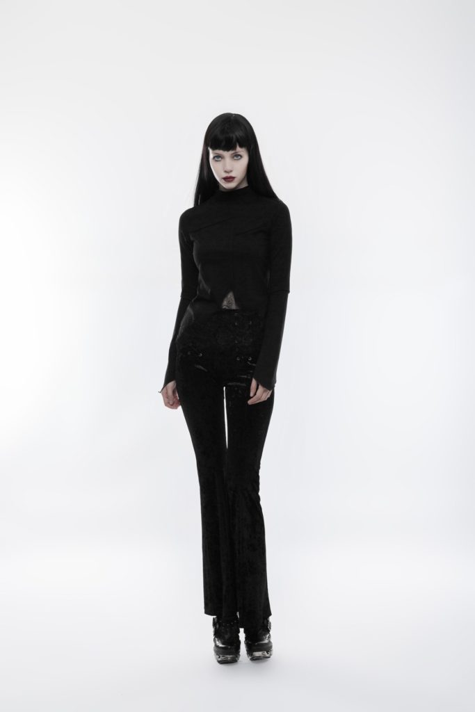 OPT155 - Jagged Lace Top Black - Image 4