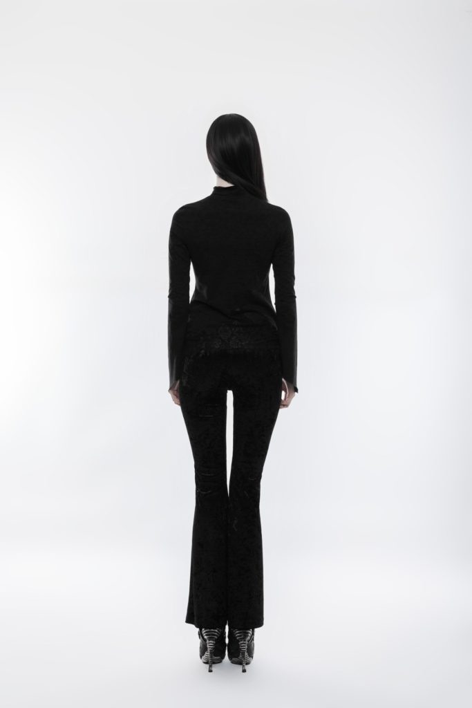 OPT155 - Jagged Lace Top Black - Image 2