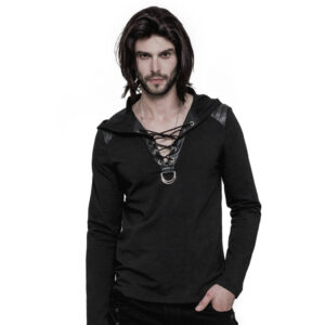 OT514 - Long Sleeve Punk Sweater with Hoodie