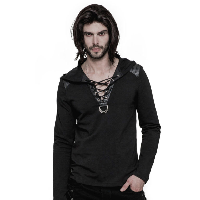 OT514 - Long Sleeve Punk Sweater with Hoodie